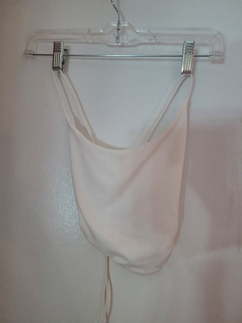 White open back string top